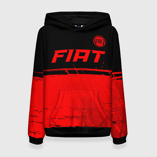 Женская толстовка Fiat - red gradient посередине / 3D-Черный – фото 1