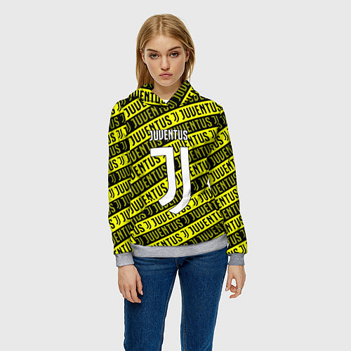 Женская толстовка Juventus pattern fc / 3D-Меланж – фото 3