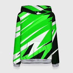 Женская толстовка Geometry stripes green