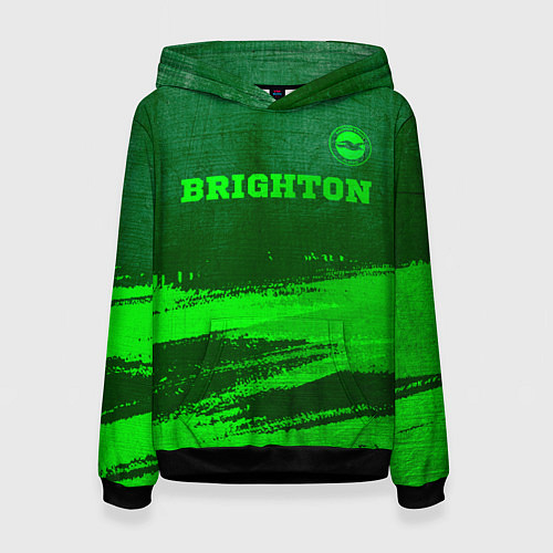 Женская толстовка Brighton - green gradient посередине / 3D-Черный – фото 1