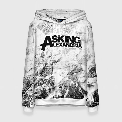 Женская толстовка Asking Alexandria white graphite / 3D-Белый – фото 1