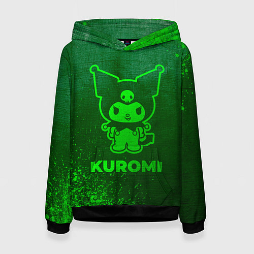 Женская толстовка Kuromi - green gradient / 3D-Черный – фото 1