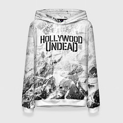 Толстовка-худи женская Hollywood Undead white graphite, цвет: 3D-белый