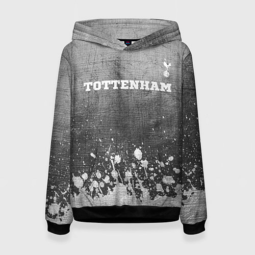 Женская толстовка Tottenham - grey gradient посередине / 3D-Черный – фото 1