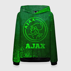 Толстовка-худи женская Ajax - green gradient, цвет: 3D-черный