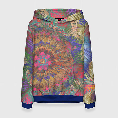 Женская толстовка Калейдоскоп красок / 3D-Синий – фото 1