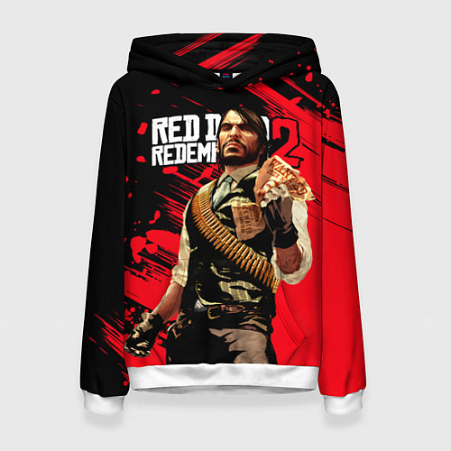 Женская толстовка Red Dead Redemption 2 - Wanted / 3D-Белый – фото 1