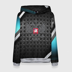 Женская толстовка Россия герб карбон