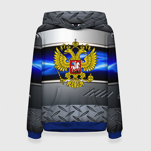 Женская толстовка Нано Россия герб / 3D-Синий – фото 1