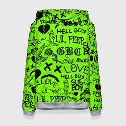 Женская толстовка Lil Peep кислотный паттерн
