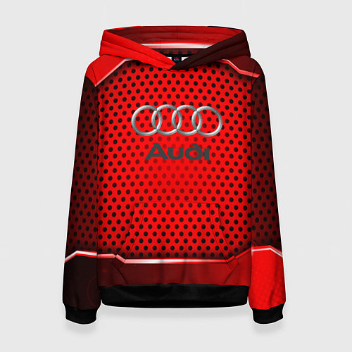 Женская толстовка AUDI текстура металик / 3D-Черный – фото 1
