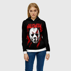 Толстовка-худи женская Halloween Michael Myers, цвет: 3D-белый — фото 2