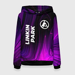 Толстовка-худи женская Linkin Park 2024 violet plasma, цвет: 3D-черный