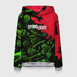 Толстовка-худи женская Dying Light 2 zombie, цвет: 3D-меланж