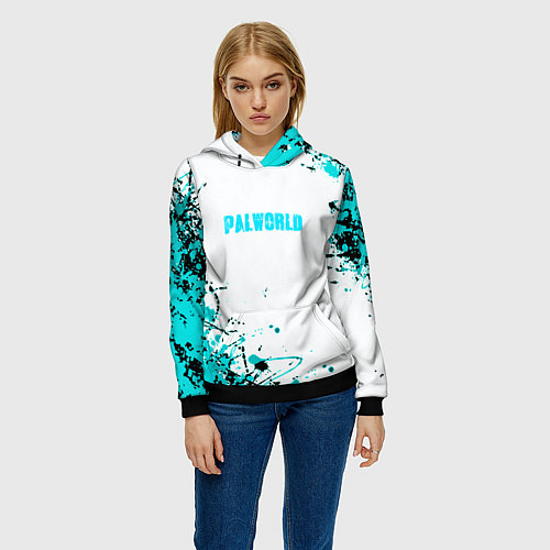 Женская толстовка Palworld краски / 3D-Черный – фото 3