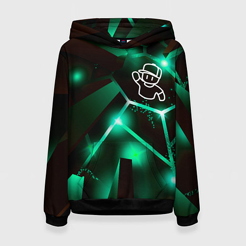 Женская толстовка Stumble Guys разлом плит / 3D-Черный – фото 1