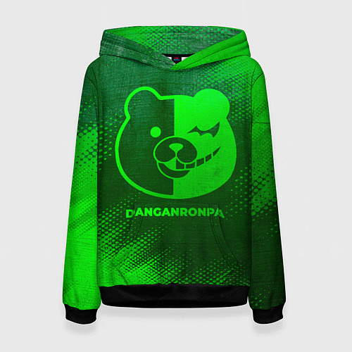 Женская толстовка Danganronpa - green gradient / 3D-Черный – фото 1