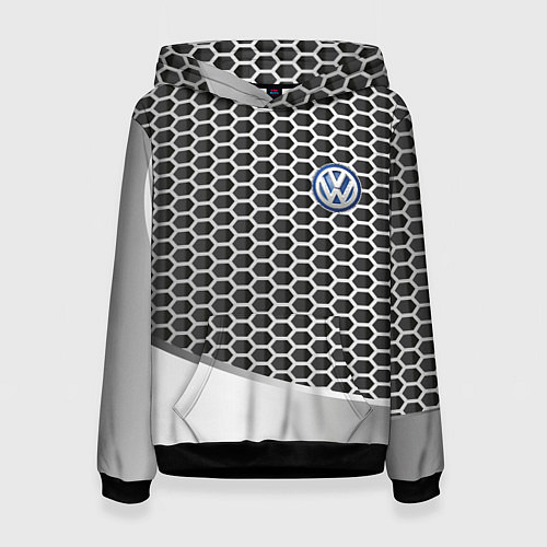 Женская толстовка Volkswagen metal motors / 3D-Черный – фото 1