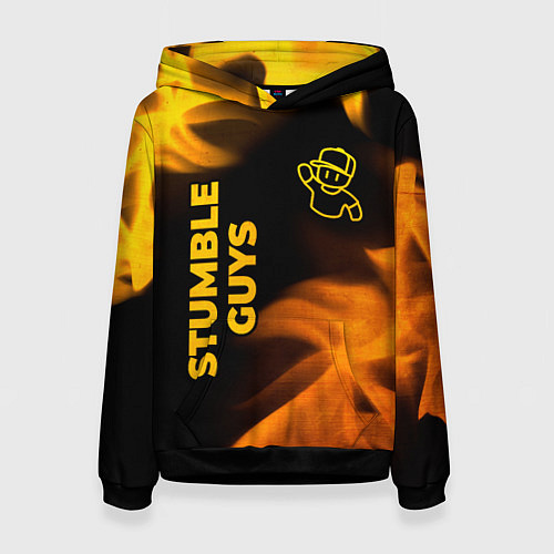 Женская толстовка Stumble Guys - gold gradient вертикально / 3D-Черный – фото 1