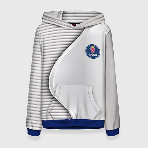 Женская толстовка Saab metal texture / 3D-Синий – фото 1