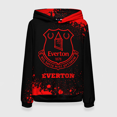 Женская толстовка Everton - red gradient / 3D-Черный – фото 1