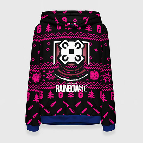 Женская толстовка Rainbow six winter pink / 3D-Синий – фото 1
