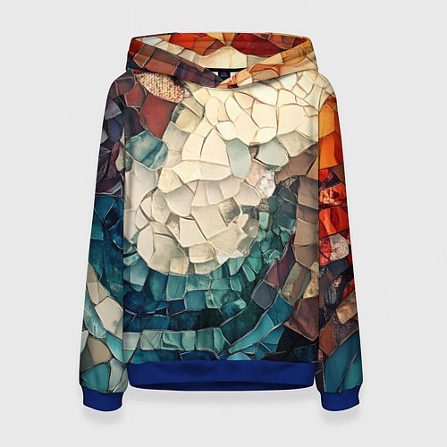 Женская толстовка Мозаика в виде плитки / 3D-Синий – фото 1