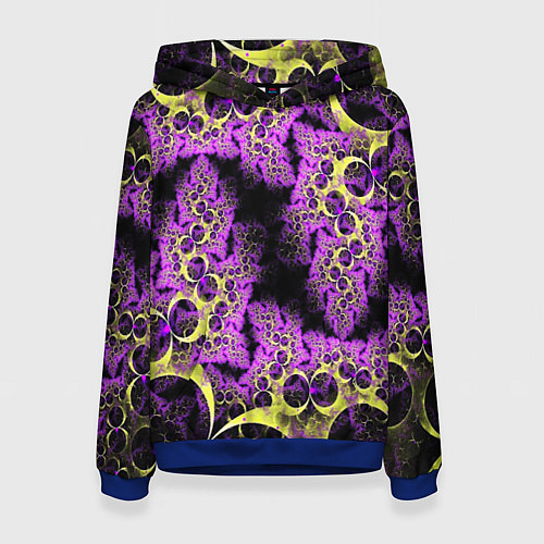 Женская толстовка Абстракция фракталов / 3D-Синий – фото 1