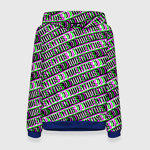 Женская толстовка Juventus glitch pattern / 3D-Синий – фото 1