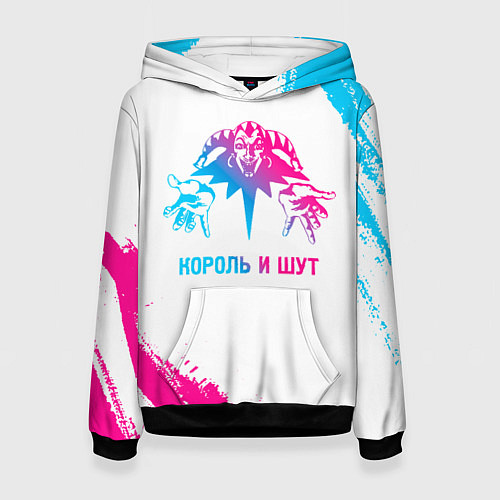 Женская толстовка Король и Шут neon gradient style / 3D-Черный – фото 1