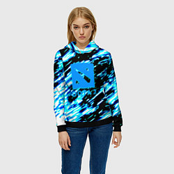 Толстовка-худи женская DOTA холодные краски, цвет: 3D-черный — фото 2