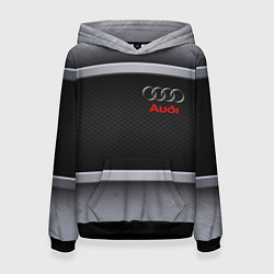 Женская толстовка Audi metal texture