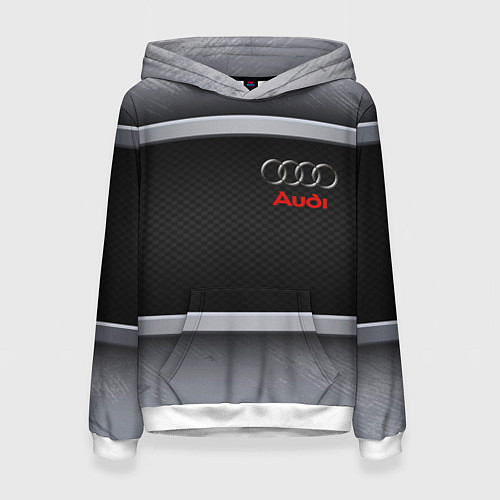 Женская толстовка Audi metal texture / 3D-Белый – фото 1