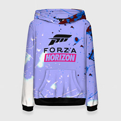 Толстовка-худи женская Forza Horizon краски текстура, цвет: 3D-черный