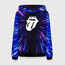 Толстовка-худи женская Rolling Stones neon energy, цвет: 3D-черный