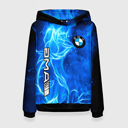 Толстовка-худи женская BMW flower flame, цвет: 3D-черный