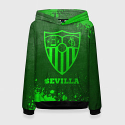 Толстовка-худи женская Sevilla - green gradient, цвет: 3D-черный