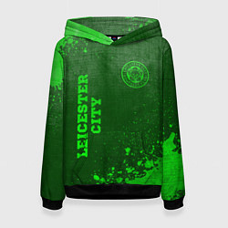 Женская толстовка Leicester City - green gradient вертикально