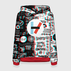 Женская толстовка Twenty one pilots glitch pattern