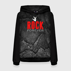 Женская толстовка Rock forever on black