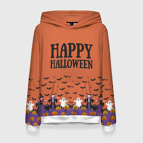 Женская толстовка Happy Halloween pattern / 3D-Белый – фото 1