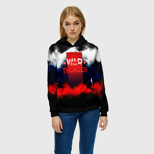 Женская толстовка Wartunder Russia краски / 3D-Черный – фото 3