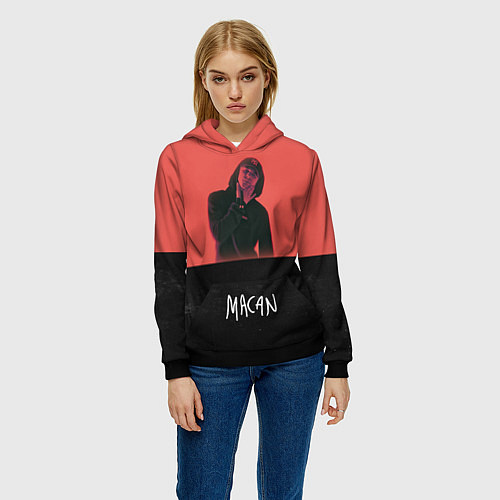 Женская толстовка Macan - Singer / 3D-Черный – фото 3
