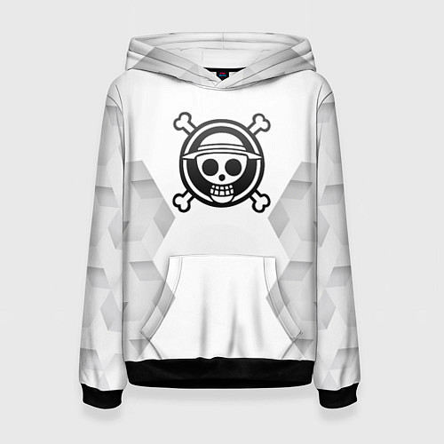 Женская толстовка One Piece white poly / 3D-Черный – фото 1