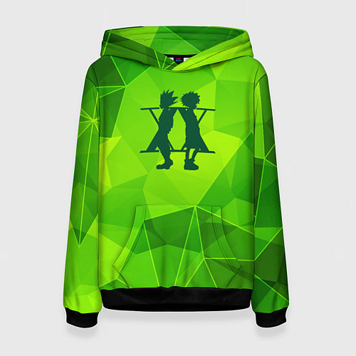 Женская толстовка Hunter x Hunter green poly / 3D-Черный – фото 1