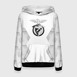 Толстовка-худи женская Benfica white poly, цвет: 3D-черный