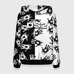 Толстовка-худи женская Death stranding 2 руки, цвет: 3D-черный