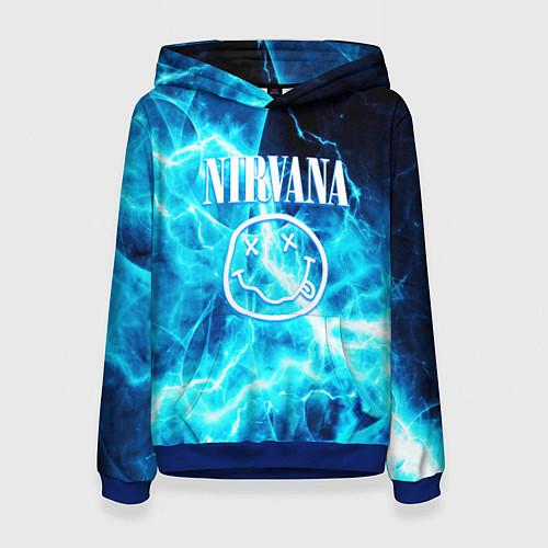 Женская толстовка Nirvana electro / 3D-Синий – фото 1