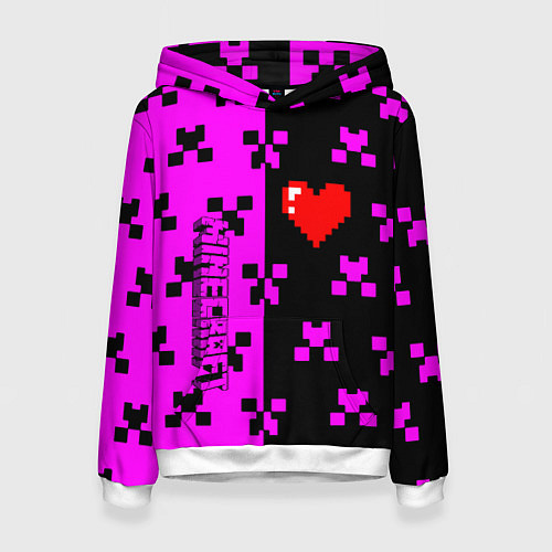 Женская толстовка Minecraft love game / 3D-Белый – фото 1