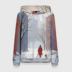 Женская толстовка Прогулка зима